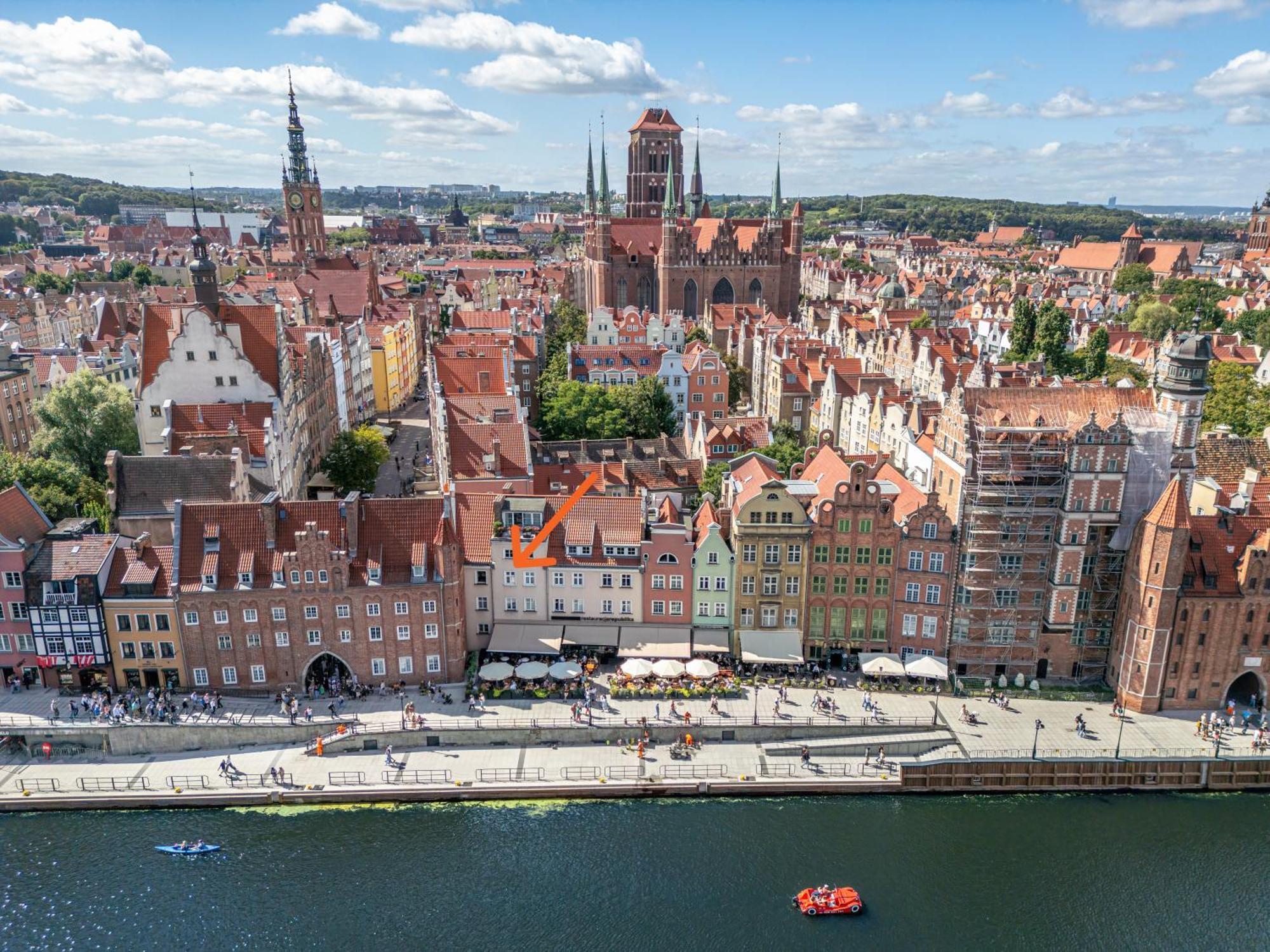 Stylowy Apartament W Sercu Starowki Z Widokiem Na Motlawe Gdańsk Exterior foto